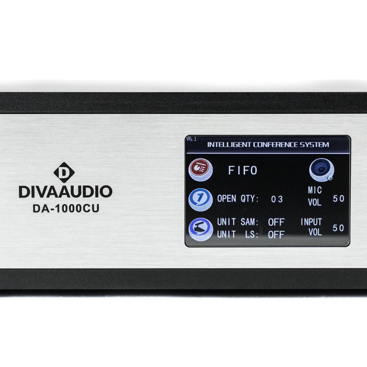 DIVAAUDIO DIVAAUDIO DA-1000CU | เครื่องควบคุมไมค์ประชุมและจ่ายไฟ Intelligent digital conference control system ไมค์ประชุม